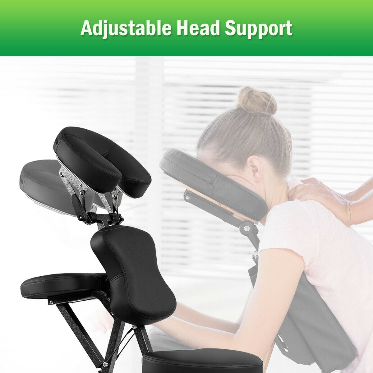 PU Leather Pad Travel Massage Chair with Carrying Bag