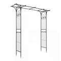 7 FT Garden Arch Arbor with Flat Top Design for Climbing Plants