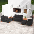 7-Piece Patio Conversation Set with Storage Table & Cushions