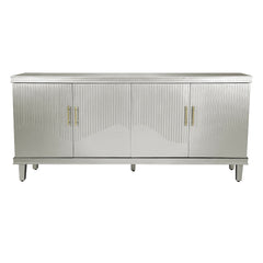 Champagne 4-Door Cabinet with Adjustable Shelves