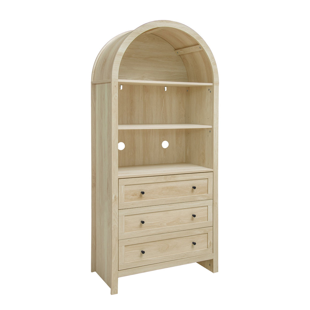 Arched Kitchen Pantry Modern Farmhouse Wood Kitchen Storage Cabinet