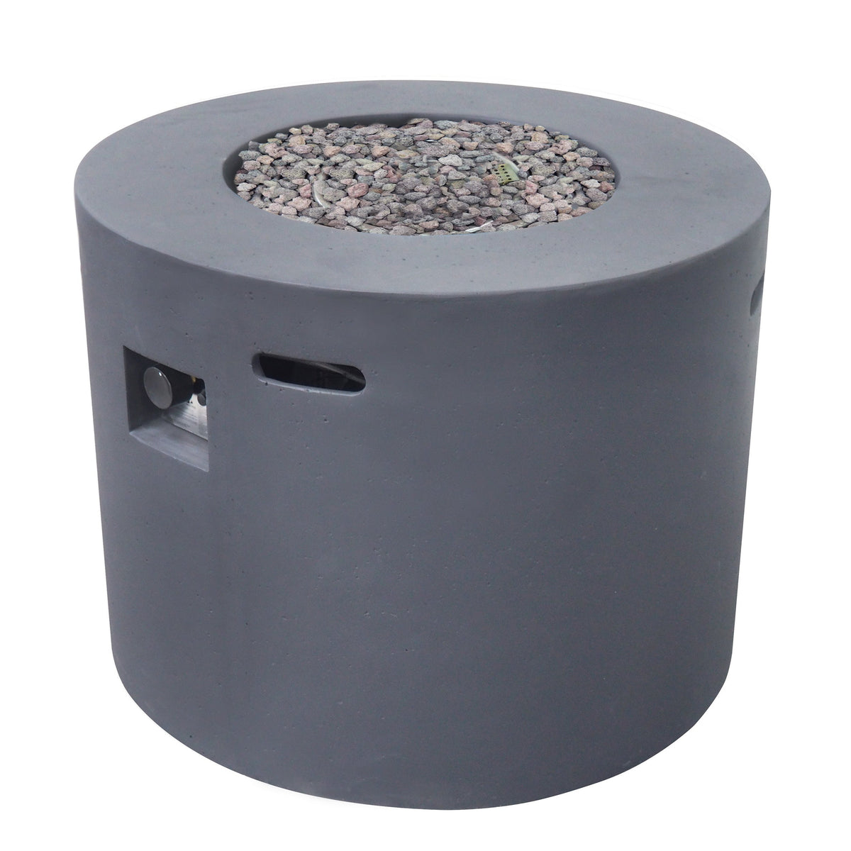 Contemporary 31' Round MGO Fire Pit in Dark Grey
