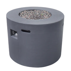 Contemporary 31' Round MGO Fire Pit in Dark Grey