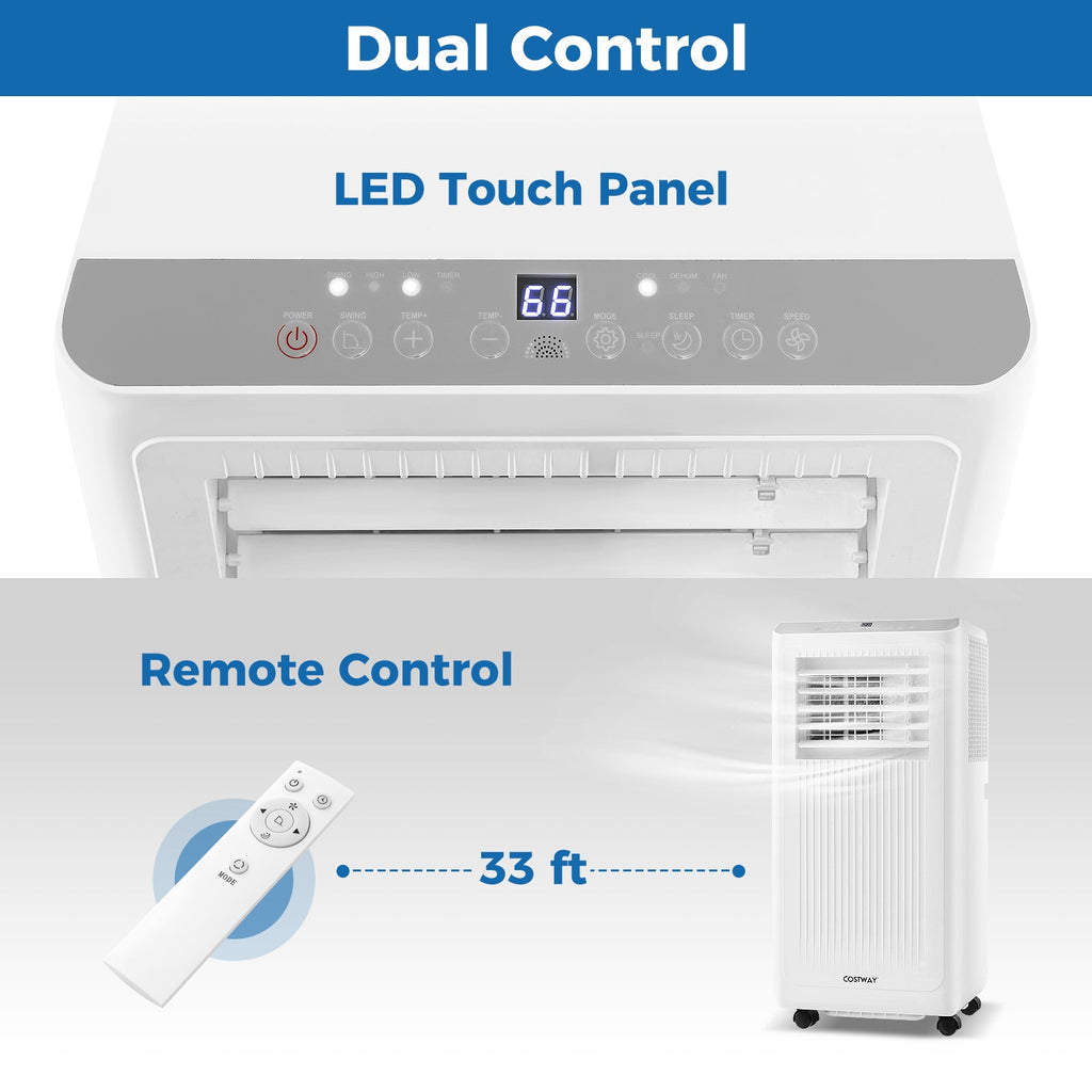 8000 BTU Portable Air Conditioner with Dehumidifier