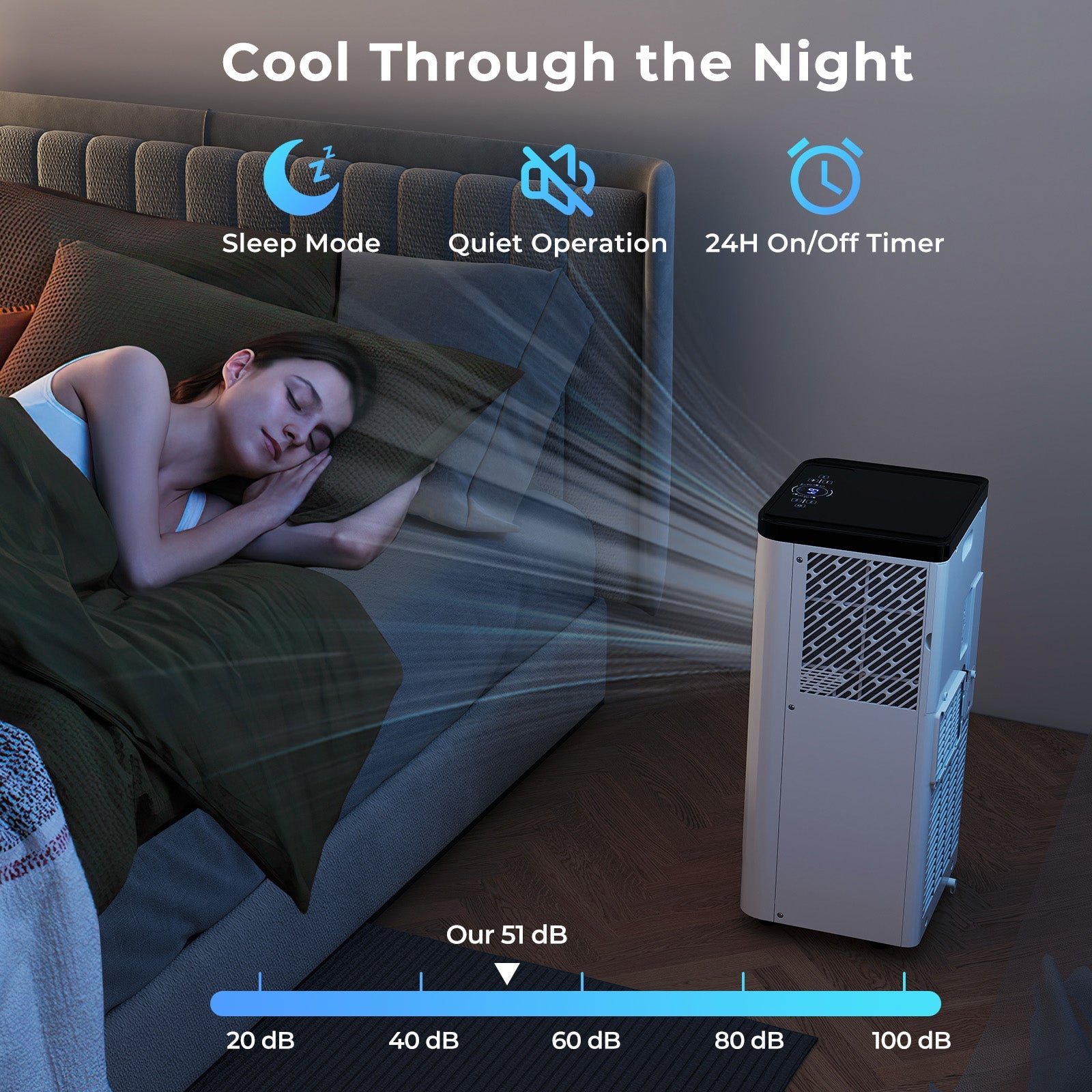 8000 BTU Portable Air Conditioner 3 in 1 Floor AC Unit
