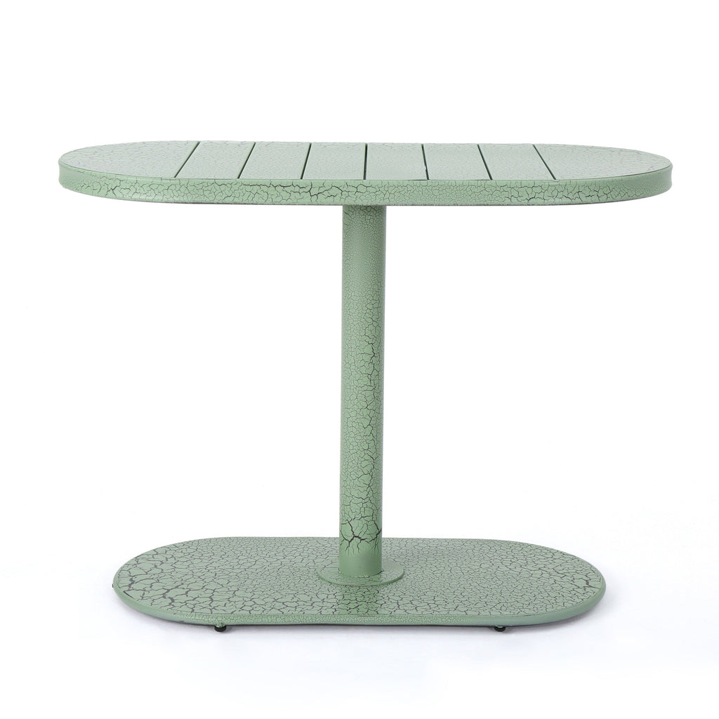 Santa Monica Bistro Set Modern Outdoor Dining Green Iron 3-Piece