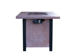 25" H Outdoor Patio Propane Gas Fire Pit Table - 50,000 BTU High-temperature-resistant