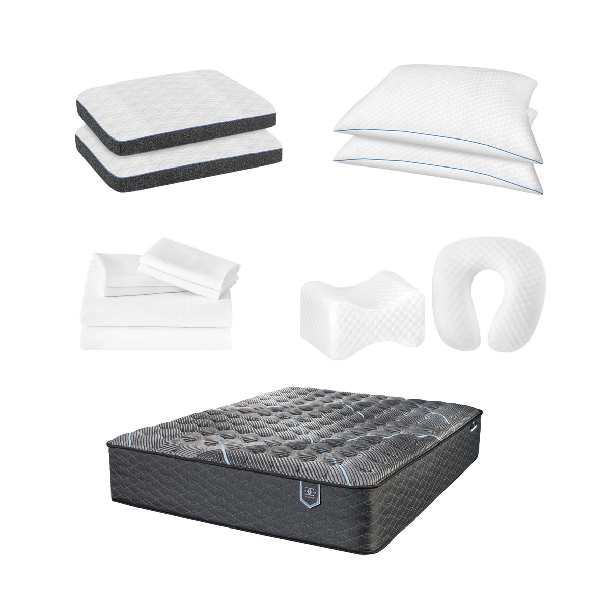 Restonic ComfortCare Hybrid Restful Nights Euro Top Mattress with Bedding Pack Queen