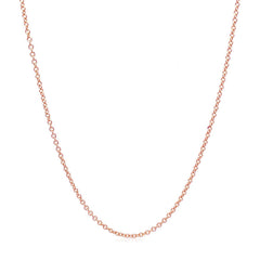14k Rose Gold Round Cable Link Chain (1.25 mm)