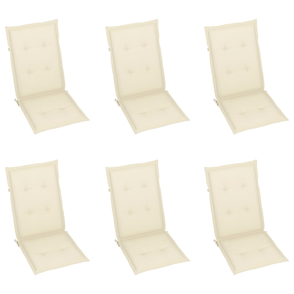 vidaXL Outdoor Recliner Chairs Patio Chair with Cushions Solid Wood Acacia