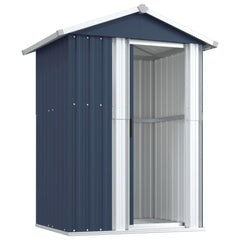 NNEVL Garden Shed Anthracite 126x97.5x177 cm Galvanised Steel
