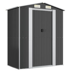 NNEVL Garden Shed Anthracite 192x108x223 cm Galvanised Steel