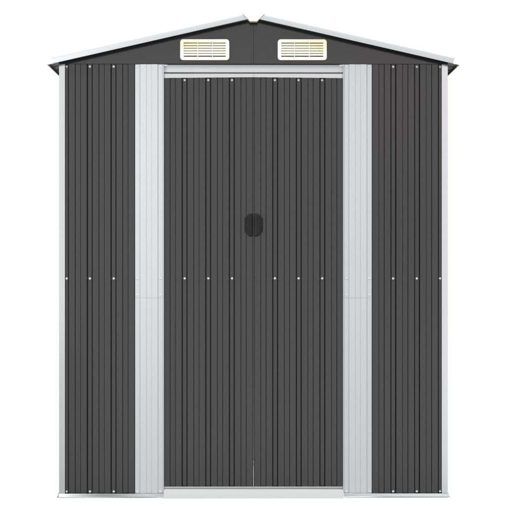 NNEVL Garden Shed Anthracite 192x108x223 cm Galvanised Steel