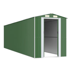 NNEVL Garden Shed Green 192x772x223 cm Galvanised Steel