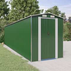 NNEVL Garden Shed Green 192x772x223 cm Galvanised Steel