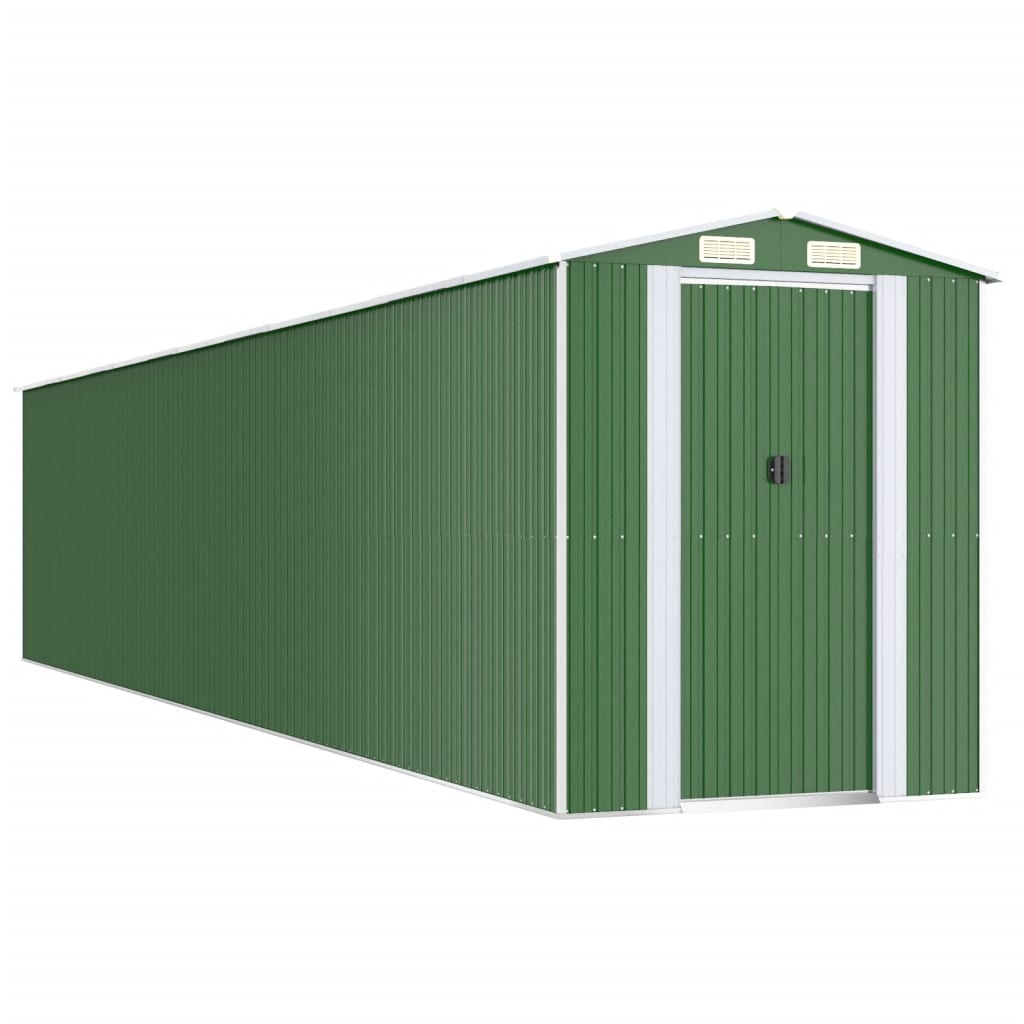 NNEVL Garden Shed Green 192x1021x223 cm Galvanised Steel