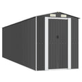 NNEVL Garden Shed Anthracite 192x689x223 cm Galvanised Steel