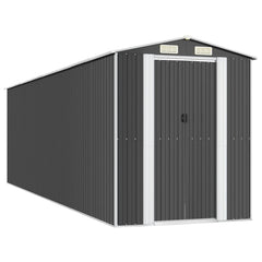 NNEVL Garden Shed Anthracite 192x689x223 cm Galvanised Steel