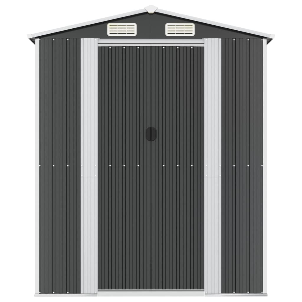 NNEVL Garden Shed Anthracite 192x689x223 cm Galvanised Steel