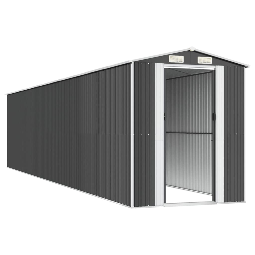 NNEVL Garden Shed Anthracite 192x938x223 cm Galvanised Steel
