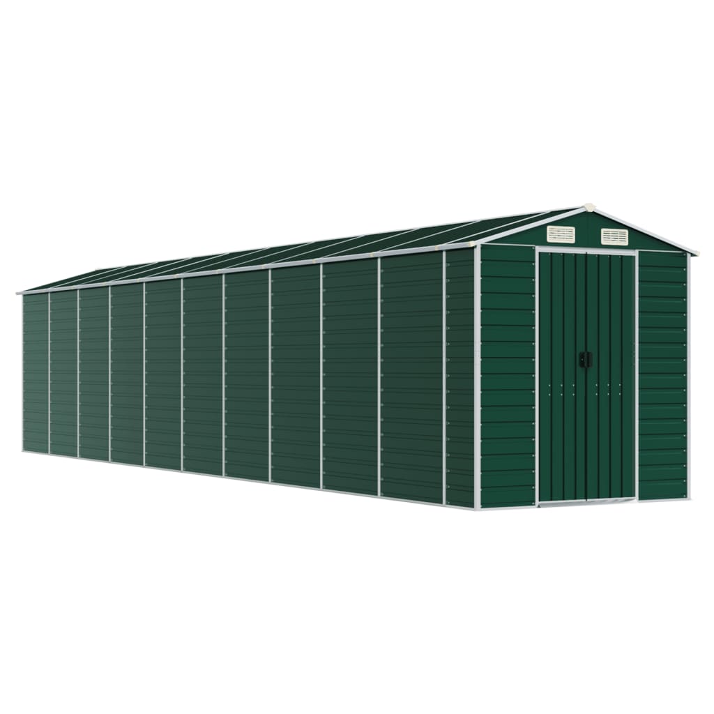 NNEVL Garden Shed Green 191x895x198 cm Galvanised Steel