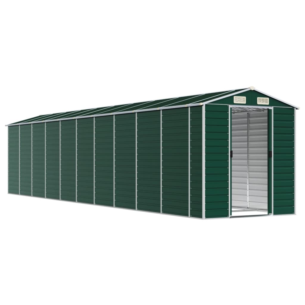 NNEVL Garden Shed Green 191x895x198 cm Galvanised Steel