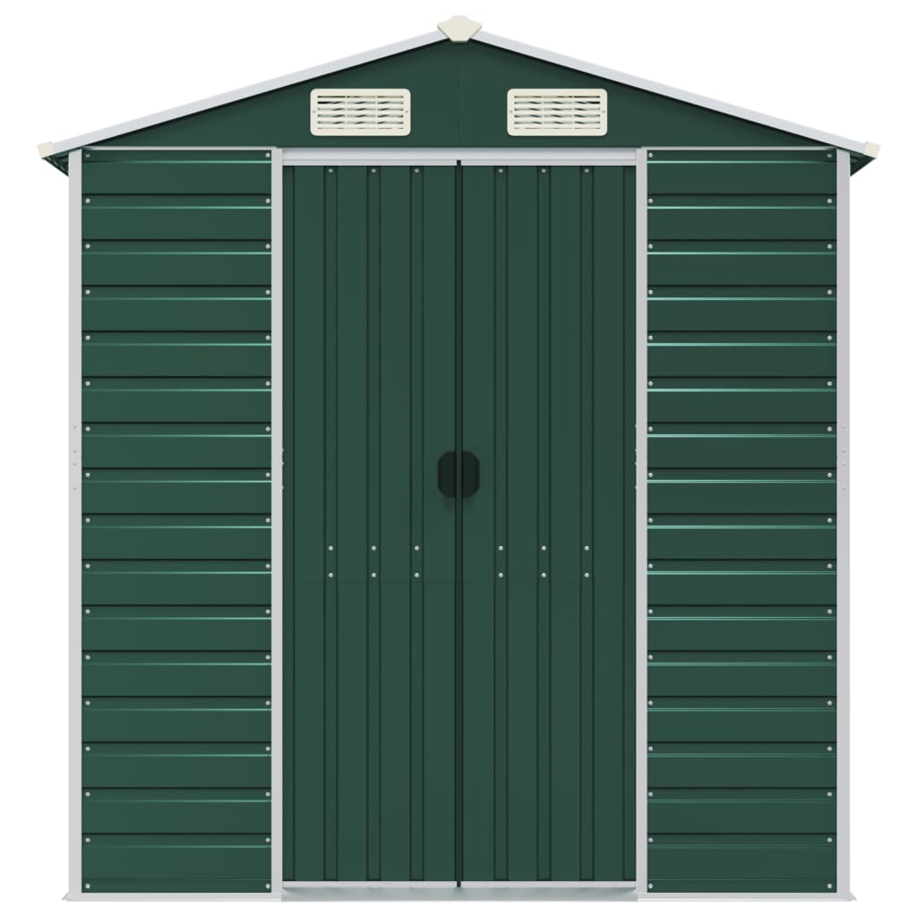 NNEVL Garden Shed Green 191x895x198 cm Galvanised Steel