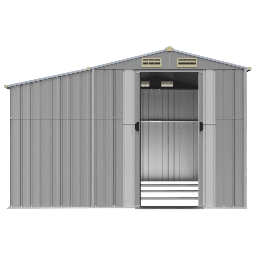 NNEVL Garden Shed Grey 277x365.5x179 cm Galvanised Steel