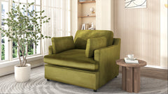 Mirod Oversized Velvet Accent Chair with Armrest Cushions