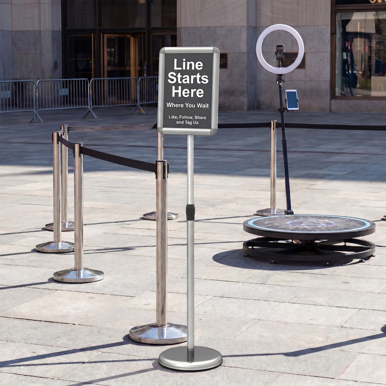 Adjustable Sign Holder Stand with 360° Rotation - 8.5 x 11 Inch