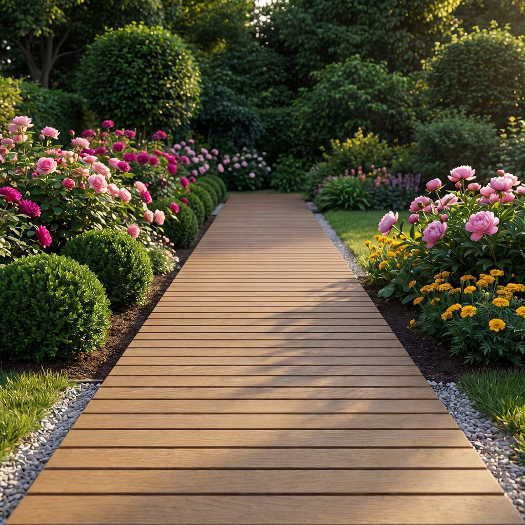 8 Feet Outdoor Pathway Straight Roll-Out Patio Boardwalk