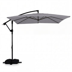 8 x 8 FT Offset Cantilever Patio Umbrella Square Hanging Outdoor Market Umbrella with 360¬∞ Rotation