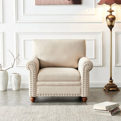 Living Room Sofa Single Seat Chair Beige