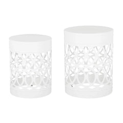 Outdoor Metal Set of 2 End Tables
