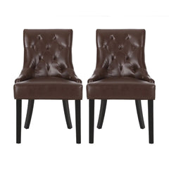 Cheney Contemporary Dining Chair Tufted Upholstery (Set of 2)