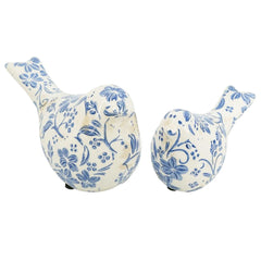 Set of 2 Chinoiserie Ceramic Birds