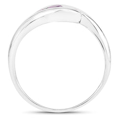 0.54 Carat Genuine Amethyst .925 Sterling Silver Ring