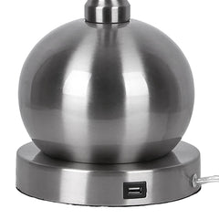 Jules 30.25" Contemporary Metal Table Lamp with Built-In USB Port - Set of 2