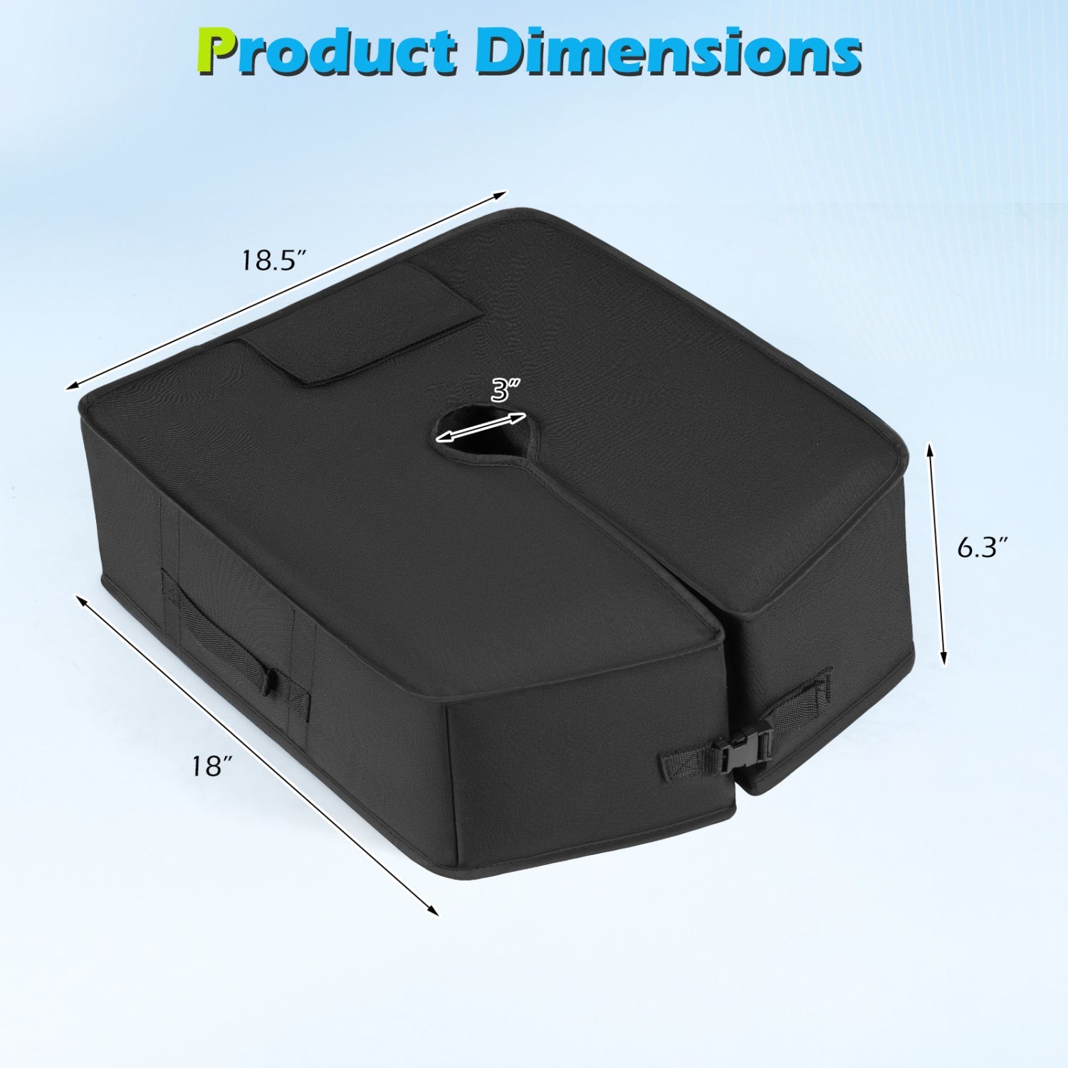 90 LBS Sand-fillable Umbrella Base Weight