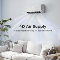 Airtural Series 9100 BTU 20.5 SEER2 WiFi Enabled Mini Split AC 115V Compatible with Alexa