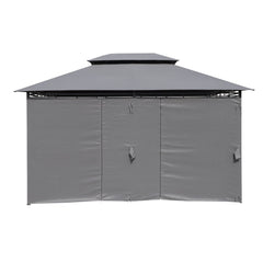 13x10 ft Outdoor Patio Gazebo Canopy Tent with Ventilated Double Roof and Side Wall