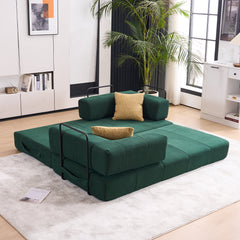 Folding Sofa Bed 78.5" Convertible Couch with 2 Pillows