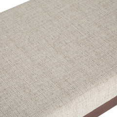 Chanelle - Mid Century Ottoman Bench - Platinum