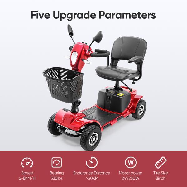 4-wheel Electric Scooter With Basket And Extended Battery - Banned Temu