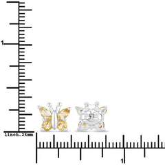 0.88 Carat Genuine Citrine .925 Sterling Silver Earrings