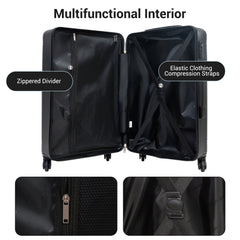 9-Piece Black Luggage Set by GigaTech with TSA Lock