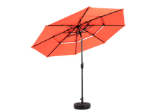 Aluminium 10ft 3-Tier Auto-Tilt Outdoor Patio Umbrella - Orange