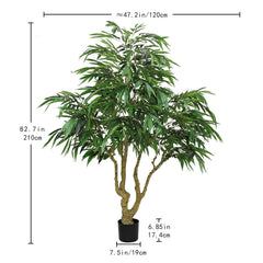 7FT Artificial Willow Tree Indoor Faux Greenery Plant