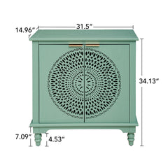 Modern Hollow-Carved 2-Door Accent Cabinet Sideboard Buffet