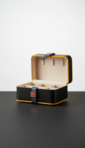 Italian leather jewelry case with velvet lining